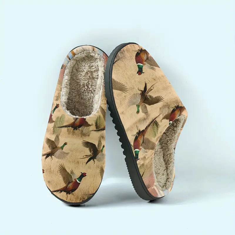 Tofflor - sköna morgonskor med fasanmotiv