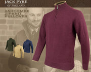 Jack Pyke Ashcombe Lammullströja - Zip Knit