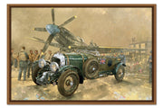 British Classics - konsttryck på canvasduk Bentley & Spitfire