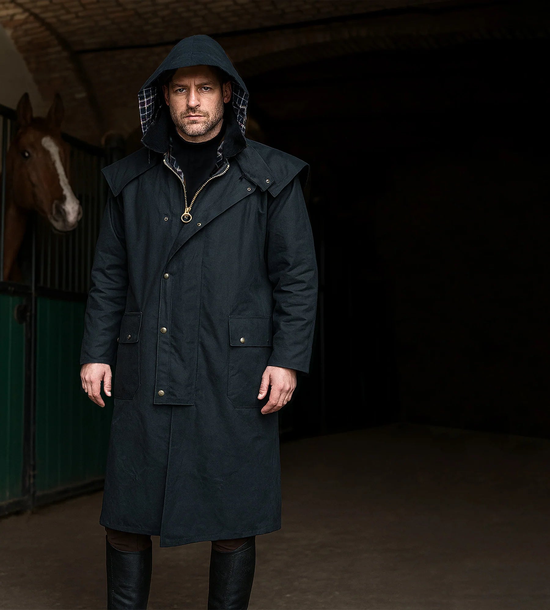 Stockman Coat - lång oljerock