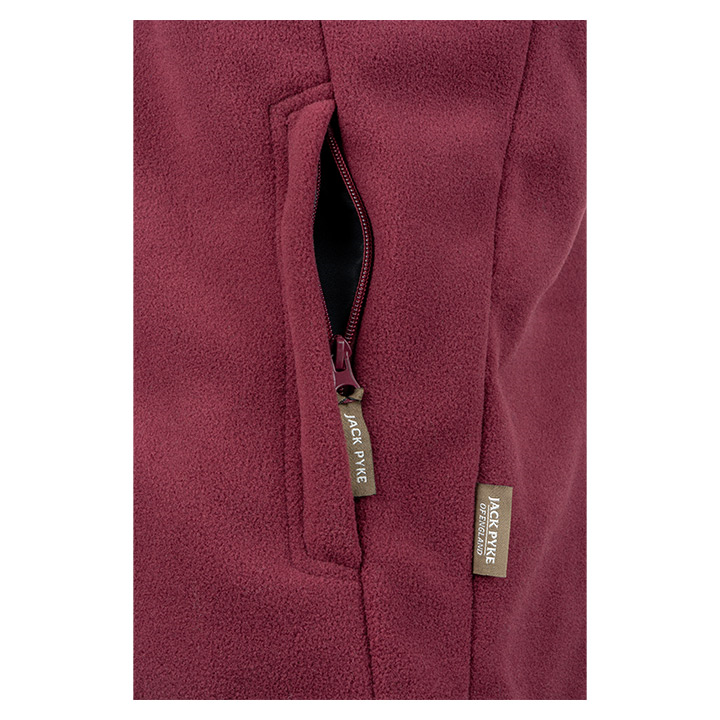 Jack Pyke Countryman Fleeceväst - burgundy
