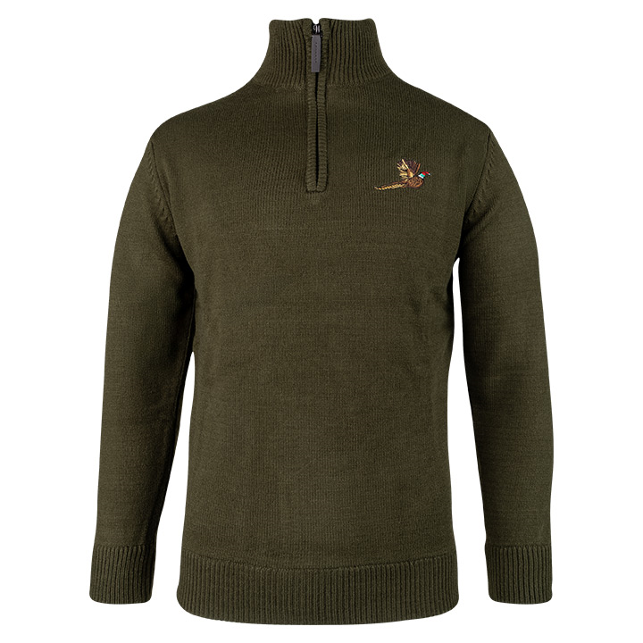 Jack Pyke - Zipneck tröja med fasanmotiv