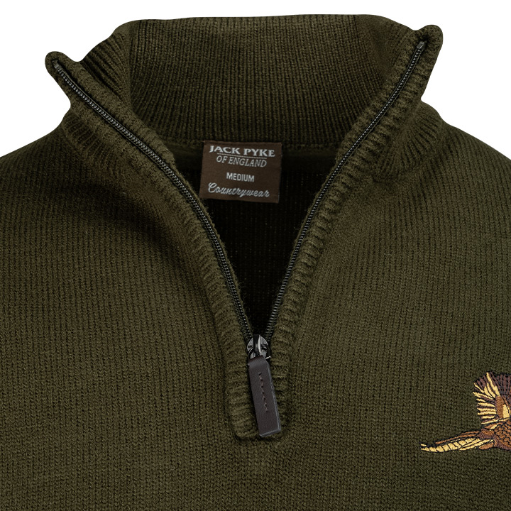 Jack Pyke - Zipneck tröja med fasanmotiv