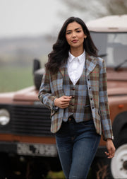 Walker and Hawkes – Harris Tweed Featherstone damkavaj Sky Blue
