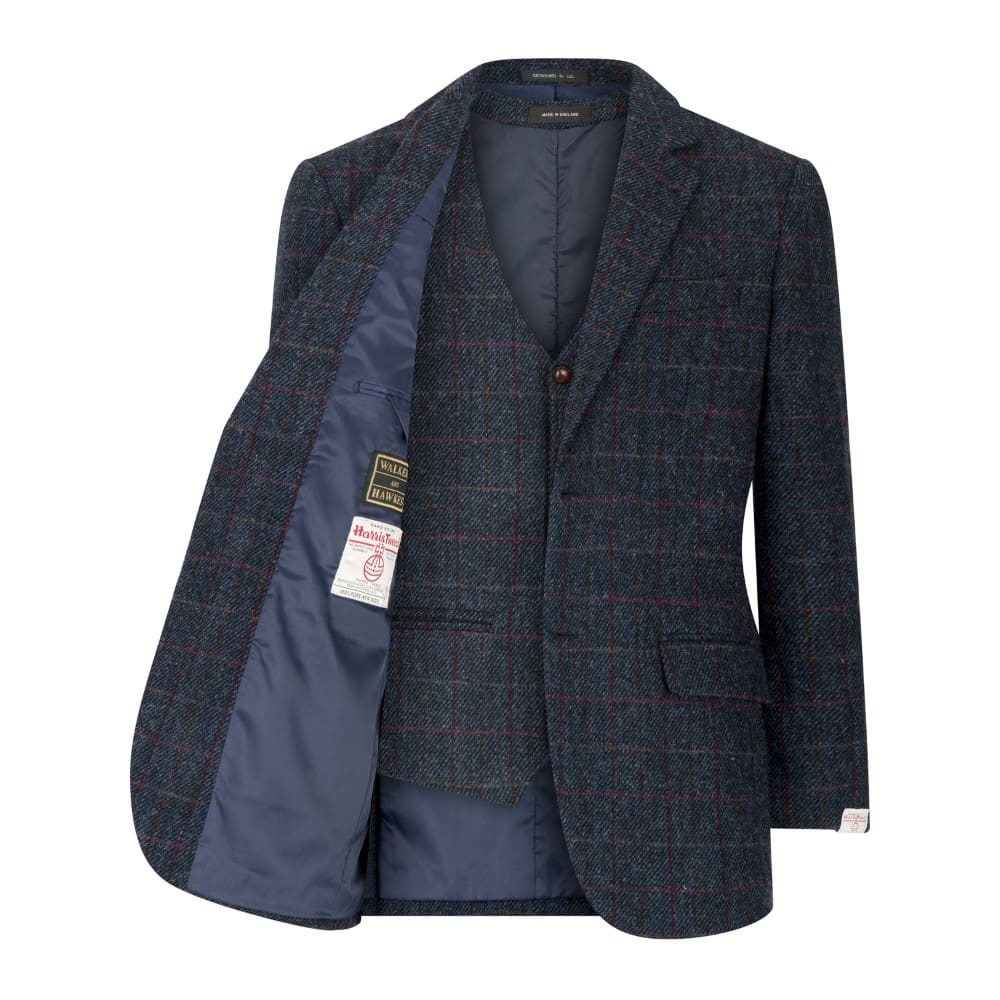Walker & Hawkes Royal Blue - Harris tweedkavaj