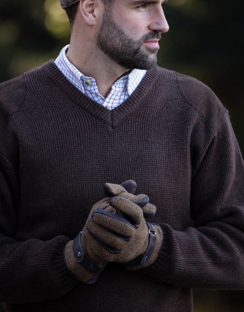 Walker & Hawkes  Brookmore - handske i tweed (unisex)