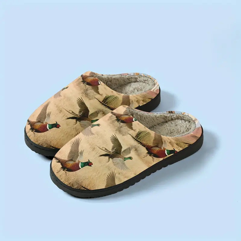 Tofflor - sköna morgonskor med fasanmotiv