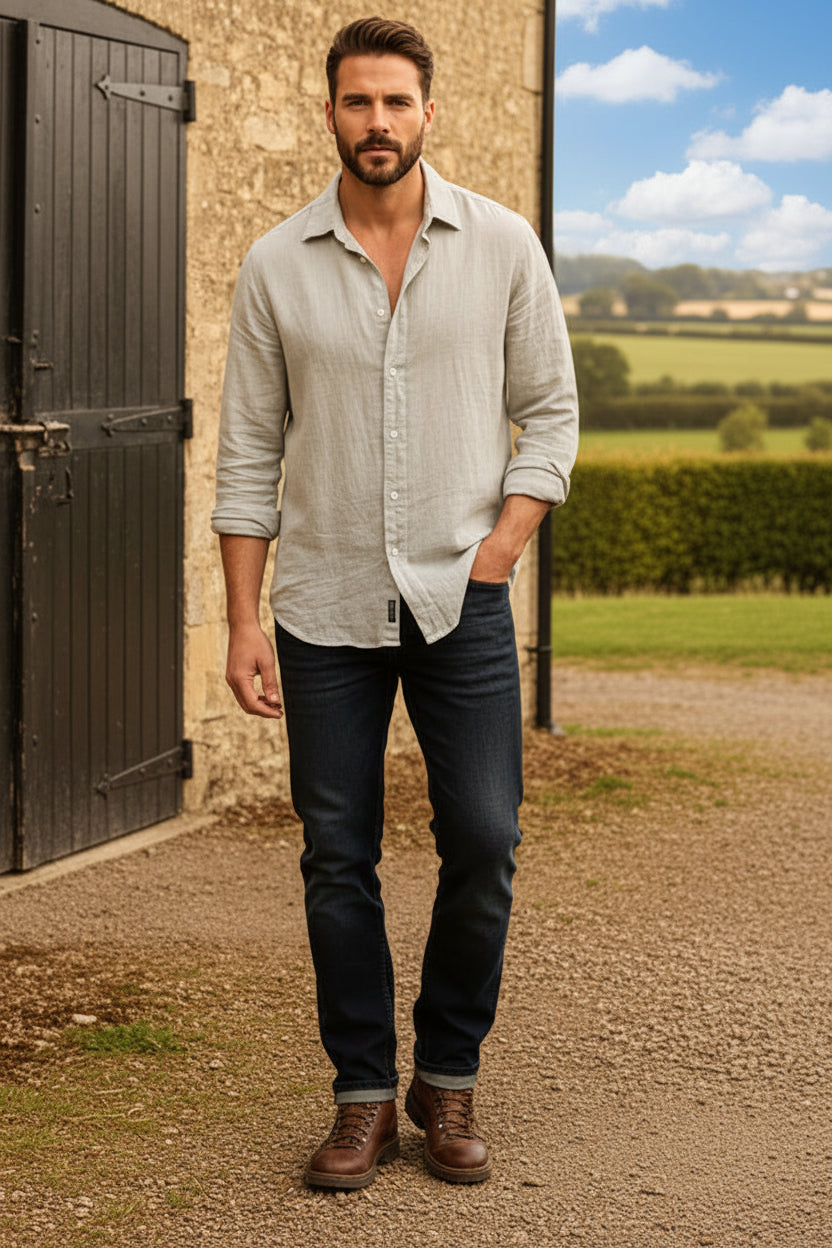 Herrskjorta i 100 % linne - Linen & More