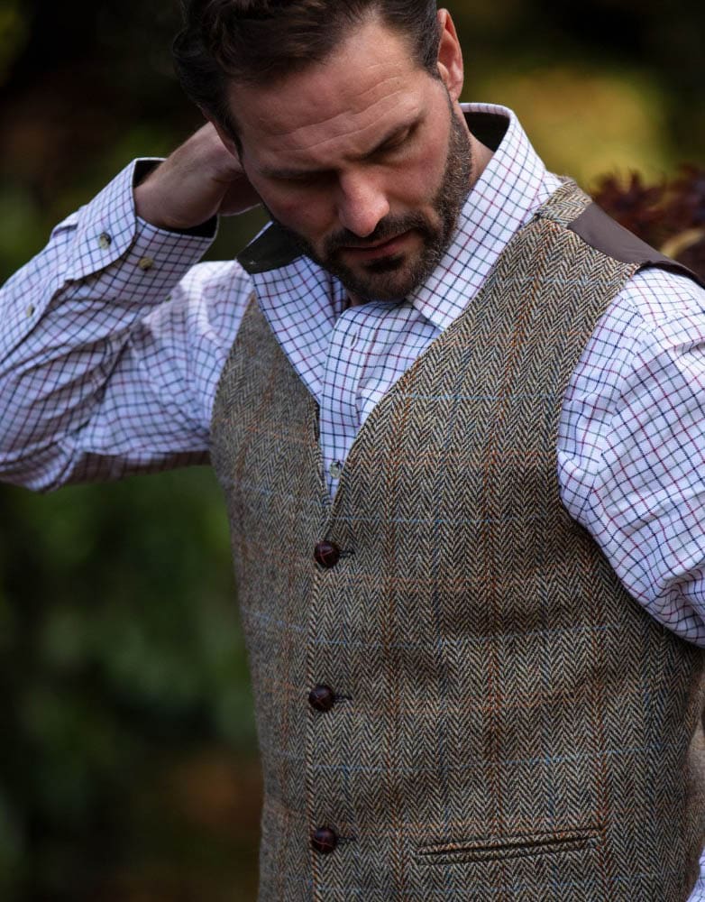 Walker & Hawkes  White Sand - Harris tweedväst