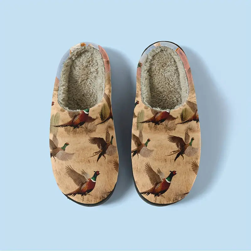 Tofflor - sköna morgonskor med fasanmotiv