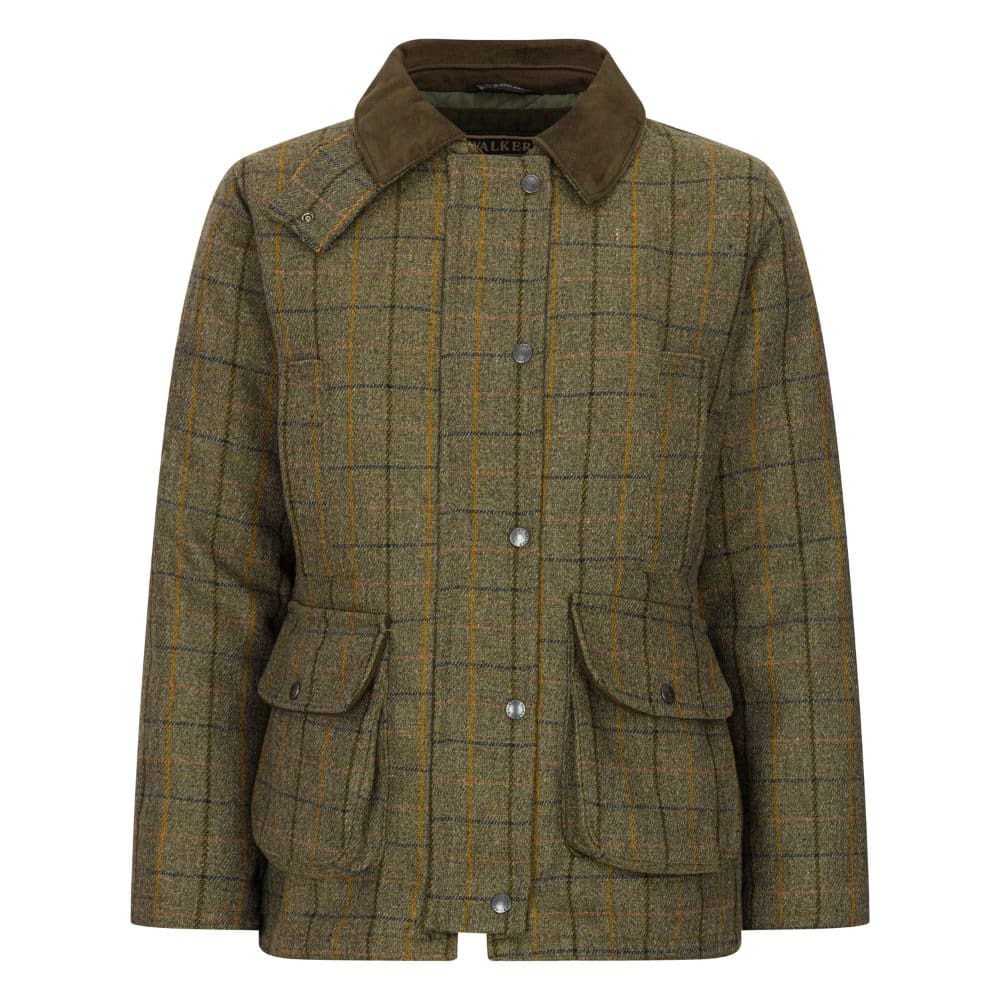 Walker & Hawkes - Hazelwood tweedjacka dam i Navy Stripe