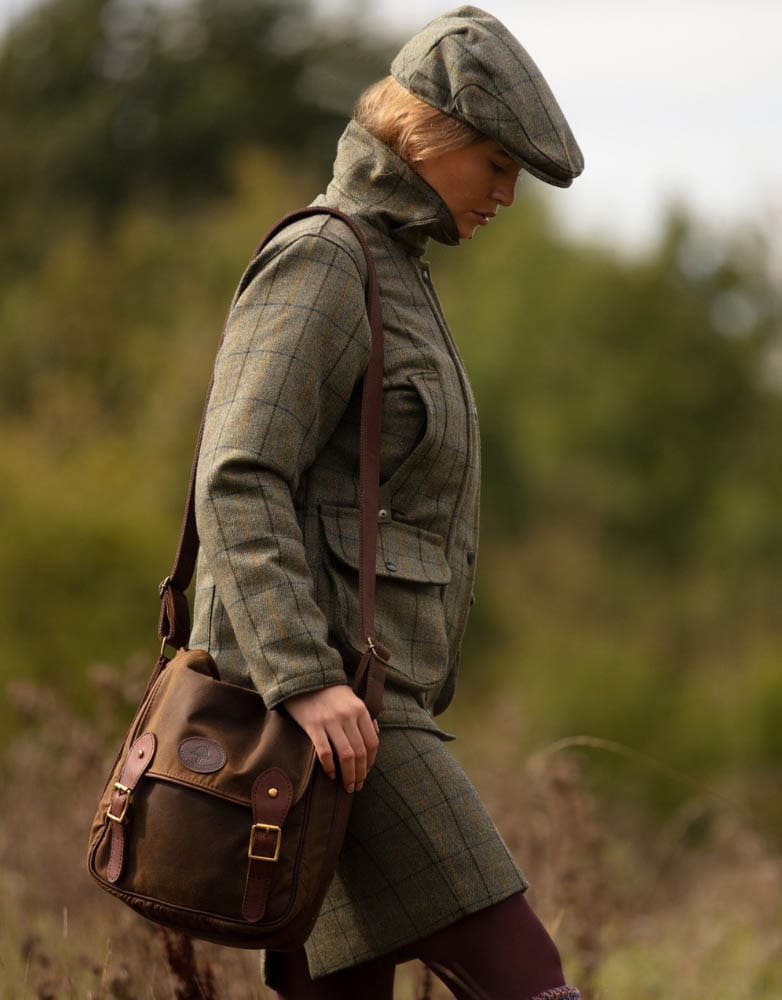 Walker & Hawkes - Hazelwood tweedjacka dam i Navy Stripe
