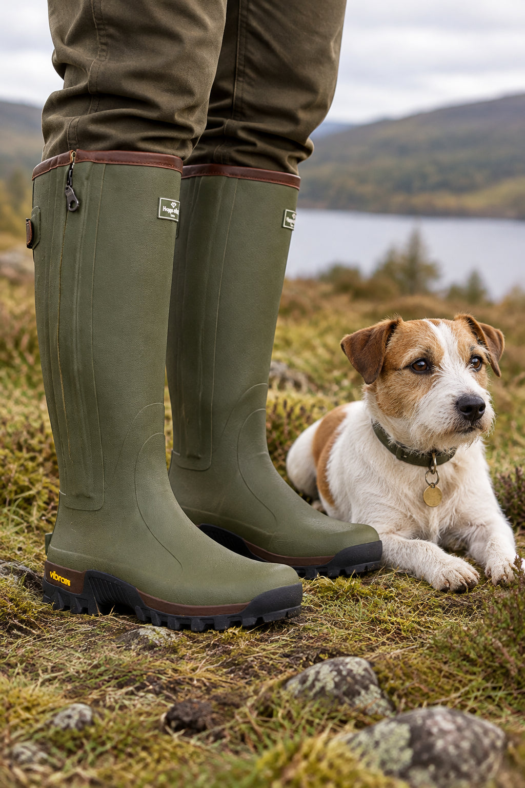 Hoggs of Fife - Field Pro Zip naturgummistövel