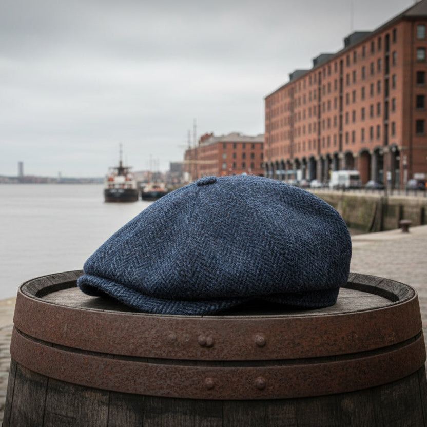 Walker & Hawkes Midnight Blue - tweedkeps baker boy